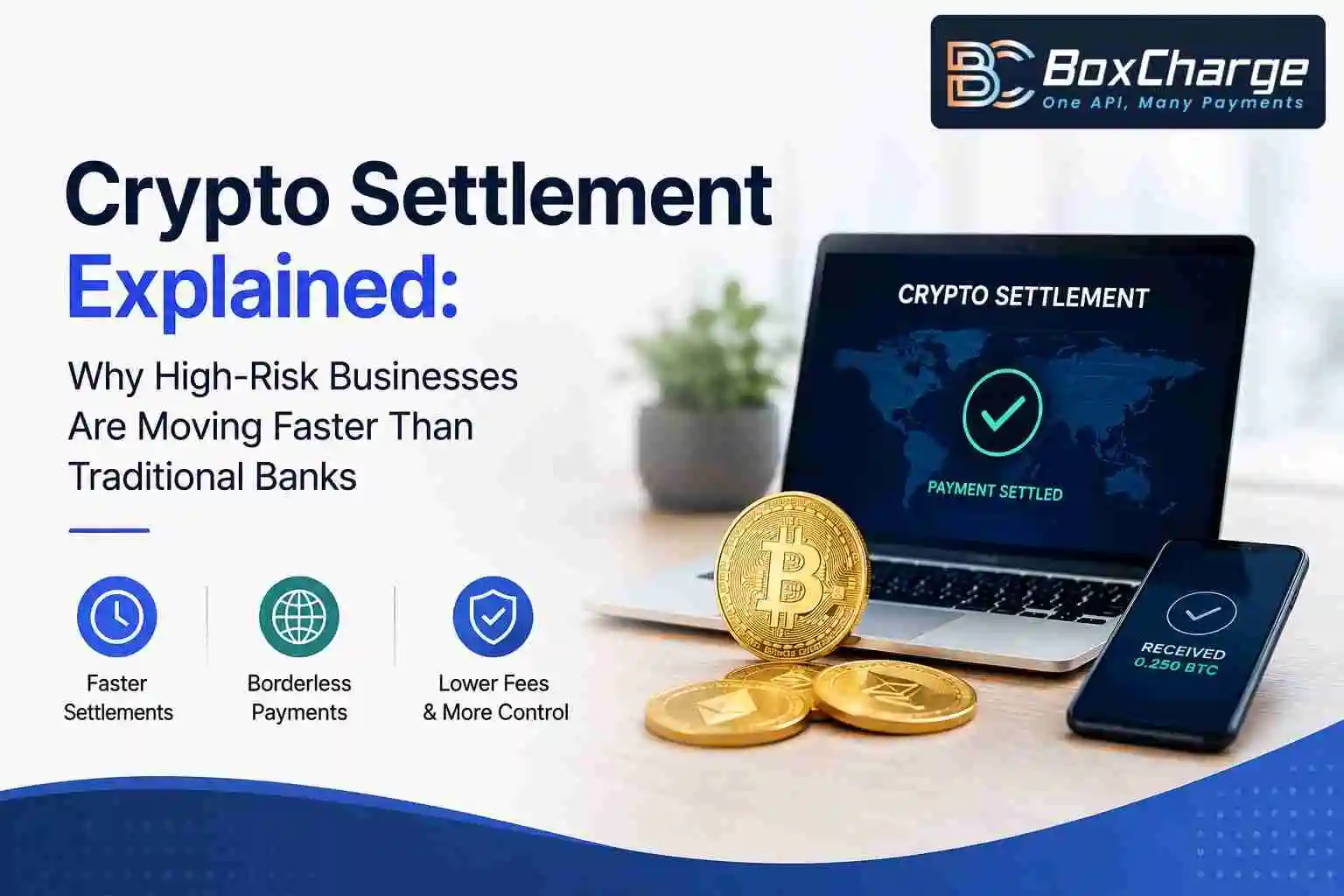 Crypto Settlement Explained: Why High-Risk Businesses Are Moving Faster Than Traditional Banks — BoxCharge Blog