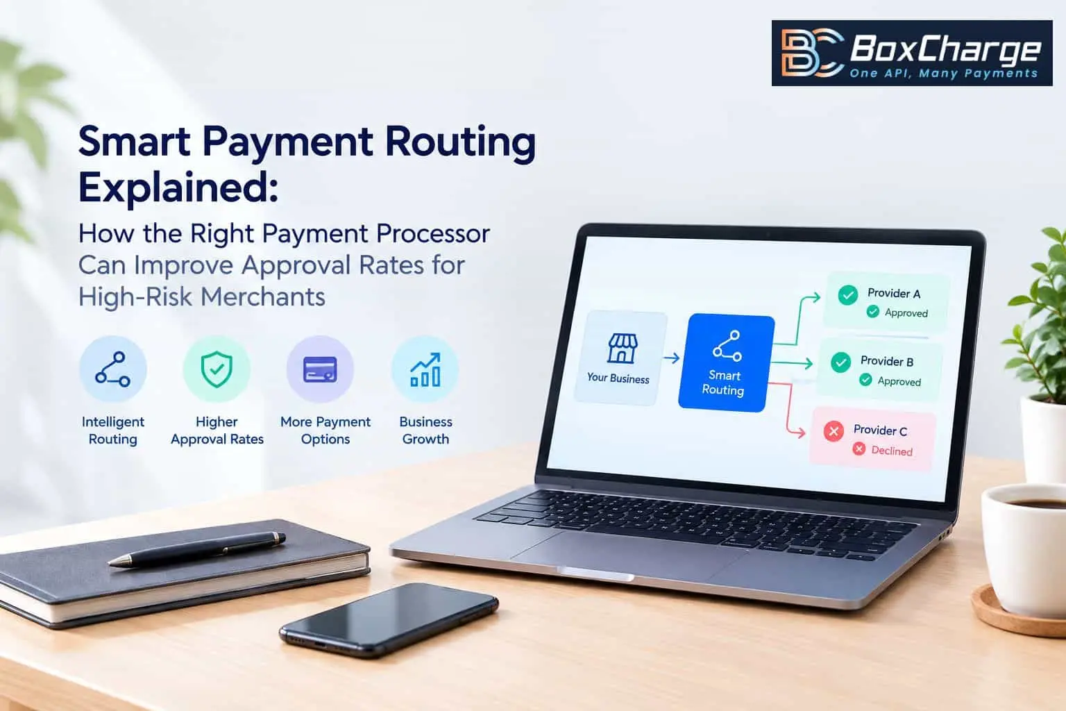 Smart Payment Routing Explained: How the Right Payment Processor Can Improve Approval Rates for High-Risk Merchants — BoxCharge Blog